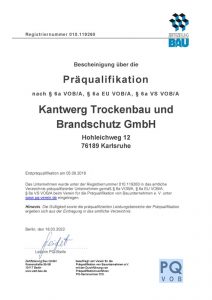 PQ Bescheinigung